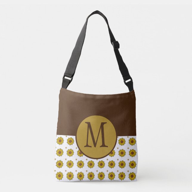 Bolsa de crossbody de girasol personalizado (Anverso)