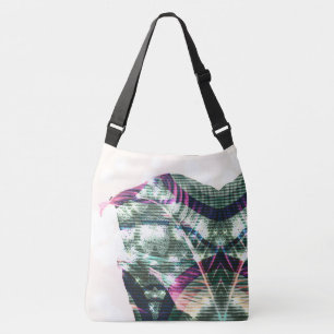 Bolsa de crossbody de hoja abstracta