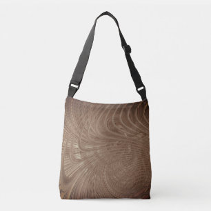 Bolsa de crossbody de las olas pardas abstractas