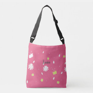Bolsa de Crossbody de primavera rosa moderno diver