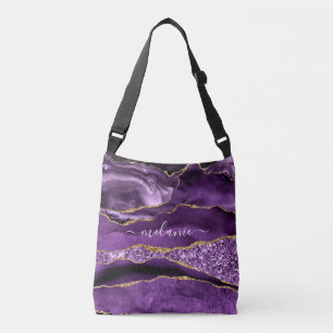 Bolsa de crossbody de Purpurina Purple Gold con no