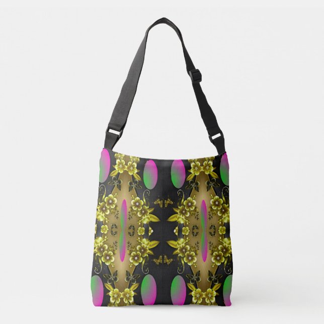 Bolsa de crossbody de sobreimpresión - Dígito negr (Anverso)
