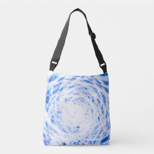 Bolsa de crossbody de tinte azul y blanco