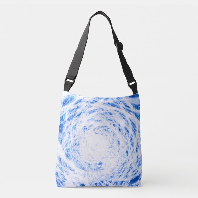 Bolsa de crossbody de tinte azul y blanco (Anverso)