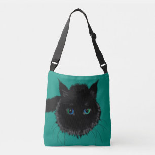 Bolsa de Crossbody divertida con gato negro - Pers