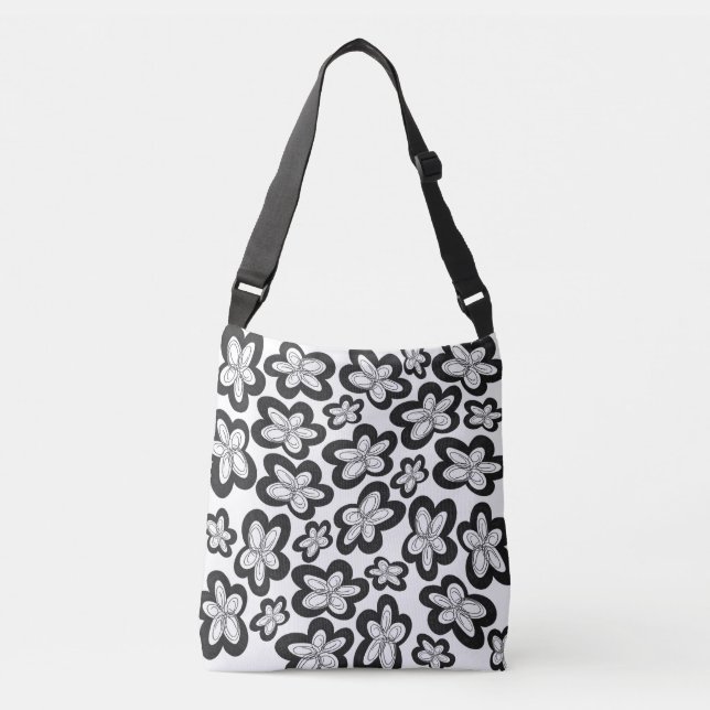 Bolsa de crossbody floral caprichosa (Anverso)