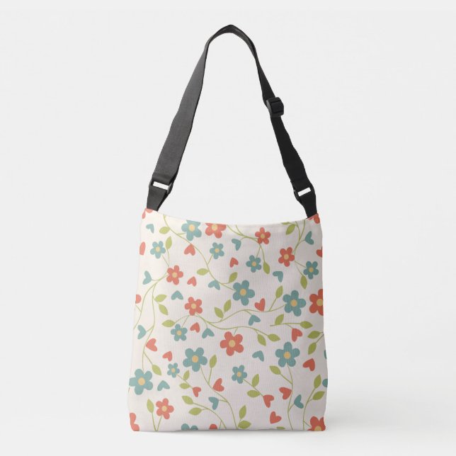 Bolsa de crossbody floral del patrón (Anverso)