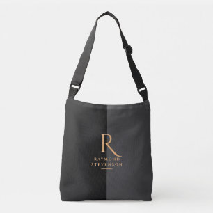 Bolsa de crossbody monocroma de oro y negro de mod