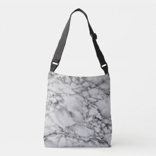 Bolsa de crossbody para diseño de mármol blanco