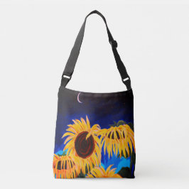 Bolsa de crossbody para girasoles de medianoche