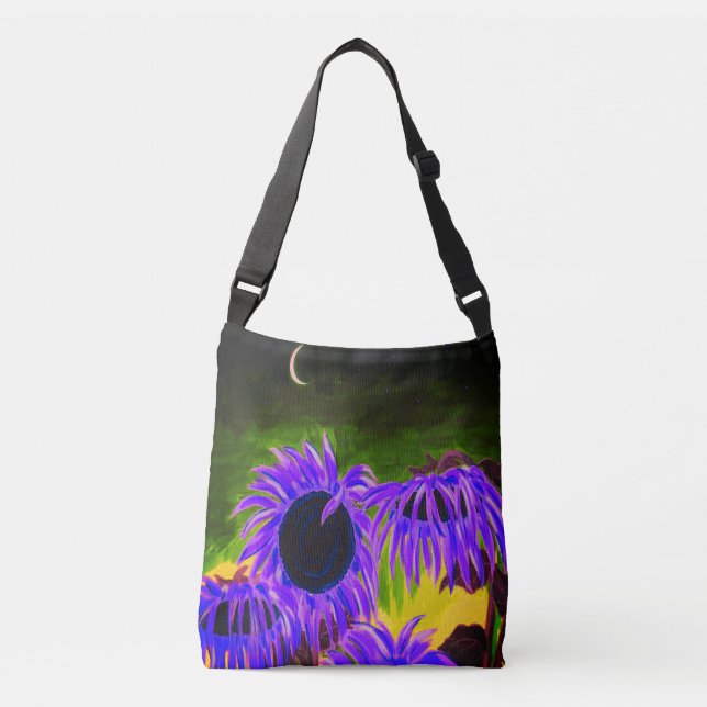 Bolsa de crossbody para girasoles de medianoche (Anverso)