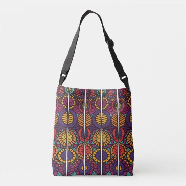 Bolsa de crossbody para impresión africana (Reverso)