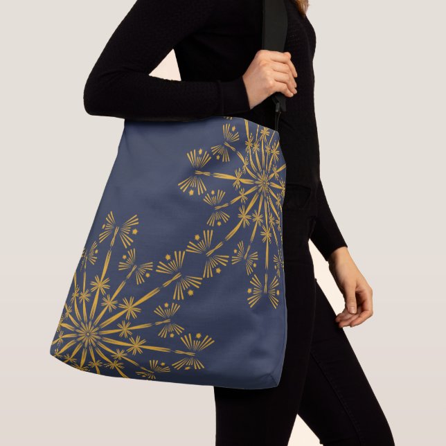 Bolsa de crossbody para Retro Mandala Midnight (Detalle)