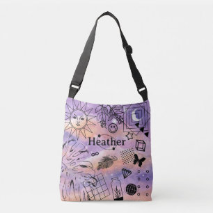 Bolsa de Crossbody personalizada de Sun Moon Purpl
