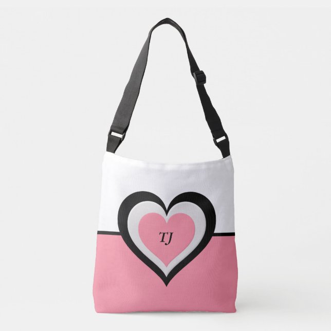 Bolsa de Crossbody personalizada rosa con enorme c (Anverso)