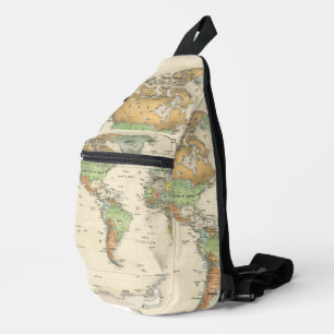 Bolsa De Crossbody Sling - Mapa De América