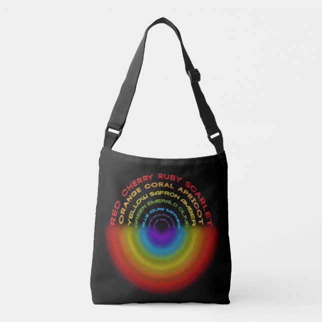 bolsa de cruce de texto arco iris (Anverso)