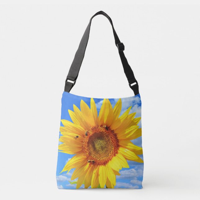 Bolsa de crucería de girasol y abejas (Anverso)