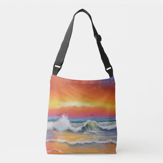 Bolsa de crucería de las olas de sol del mar (Anverso)
