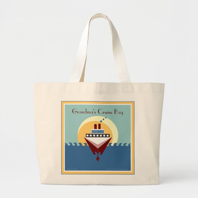 Bolsa de cruceros de la abuela - Bolsa de Tote de  (Frente)