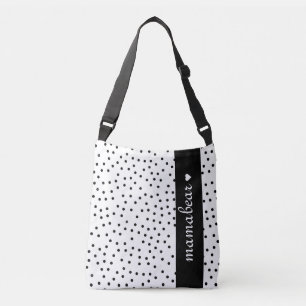 Bolsa de cruces de los puntos blanco y negro