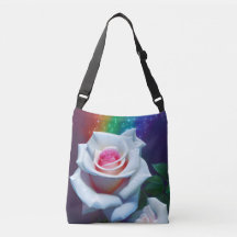 Bolsa de cruces de rosa blanca