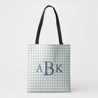 Bolsa de Cuadros Verdes Salvia Monogramada