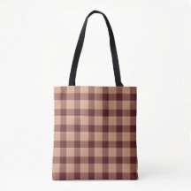 Bolsa de cuadros Whisky y marrón intenso