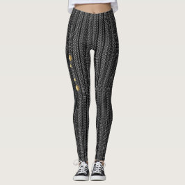 Bolsa de cuero falso Steampunk Spandex Leggings