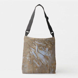 Bolsa de cuerpo cruzado abstracto marrón