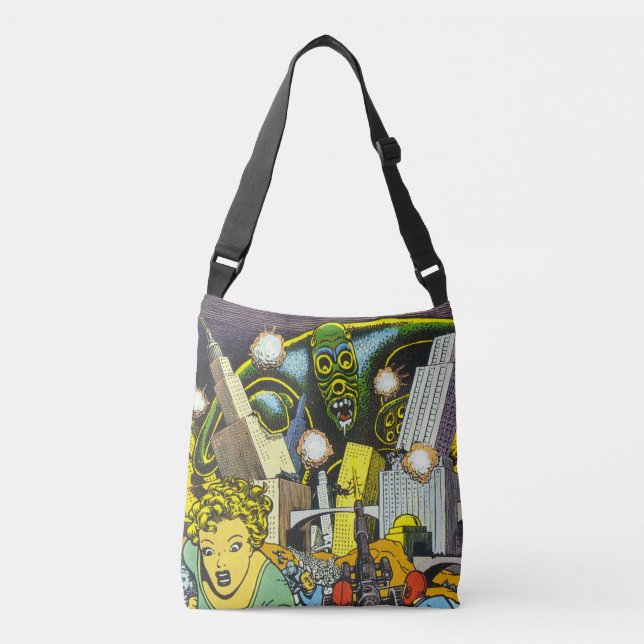 Bolsa de cuerpo cruzado "Alien Wreaking Havoc" (Anverso)