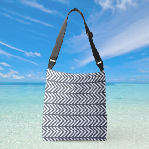 Bolsa de cuerpo cruzado con motivos grises y funky