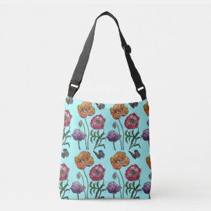 Bolsa de cuerpo cruzado de adormidera azul pálido