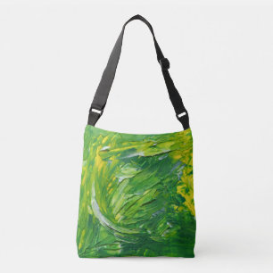 Bolsa de cuerpo cruzado de color amarillo verde