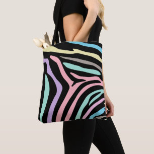 Bolsa de cuerpo cruzado de color pastel de cebra