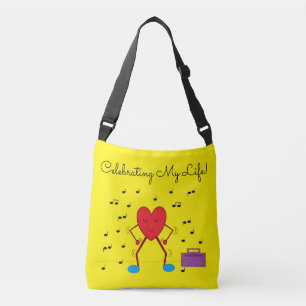 Bolsa de cuerpo cruzado de corazón bailable