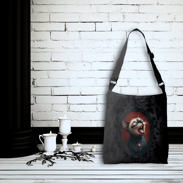 Bolsa de cuerpo cruzado de gato con gato (Subido por el creador)