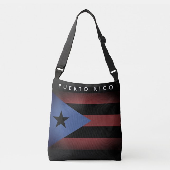 Bolsa de cuerpo cruzado de la bandera de Puerto Ri (Anverso)