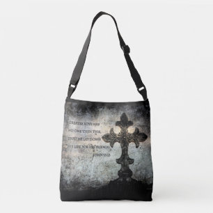 Bolsa de cuerpo cruzado de la escritura en todo el