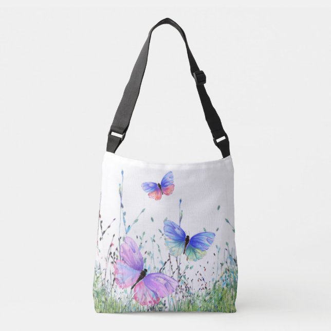 Bolsa de cuerpo cruzado de mariposas voladoras (Anverso)