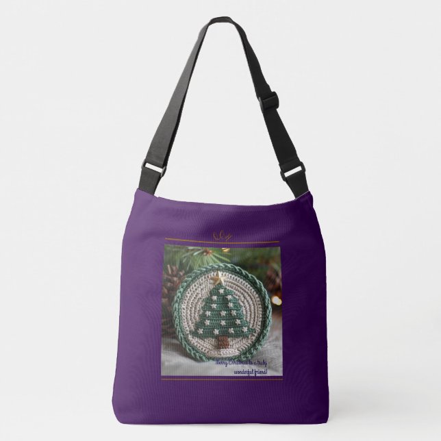 Bolsa de cuerpo cruzado de Navidades de diseño (Anverso)