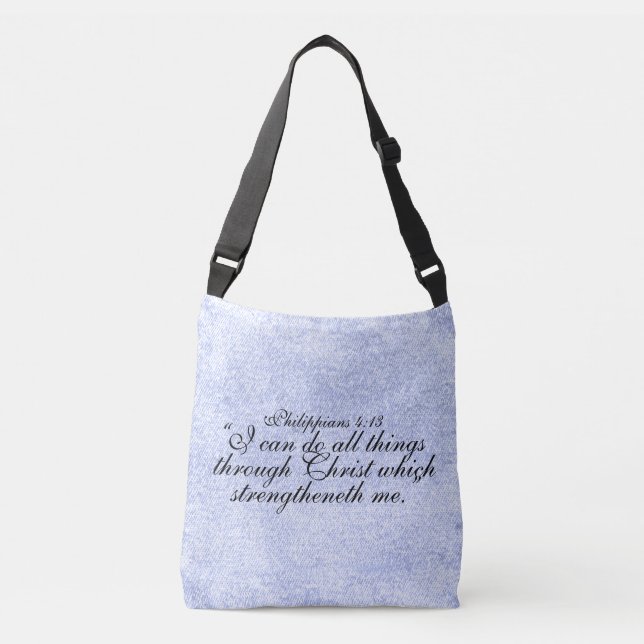 Bolsa de cuerpo cruzado de Philippians 4:13 (Anverso)
