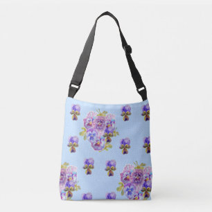 Bolsa de cuerpo cruzado de punto Polka con flores 