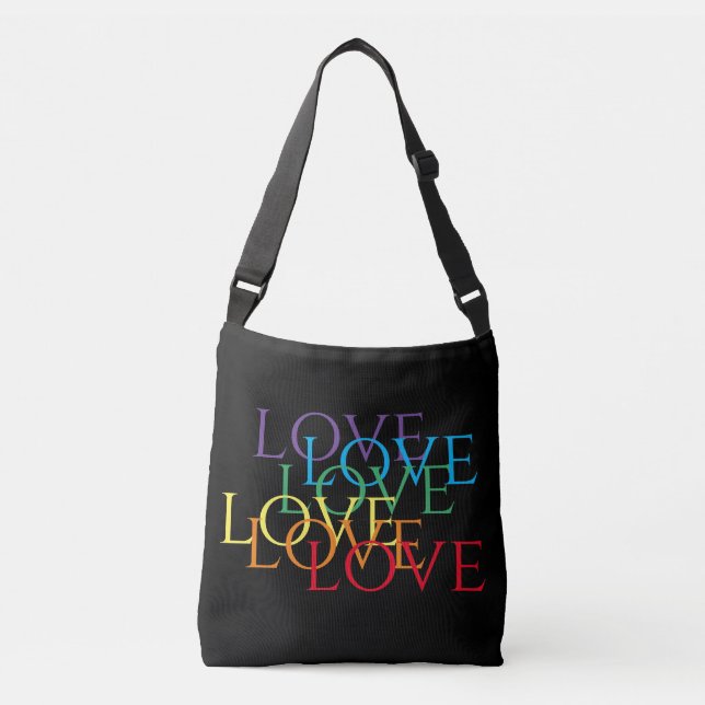 Bolsa de cuerpo cruzado de RAINBOW LOVE II (Anverso)