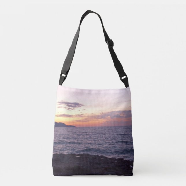 Bolsa de cuerpo cruzado del atardecer (Reverso)