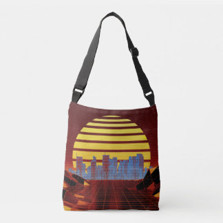Bolsa de cuerpo cruzado del Naranja Synthwave
