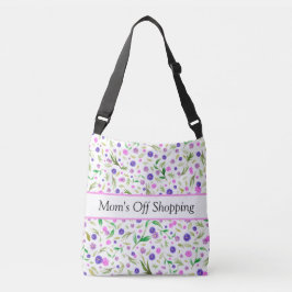 Bolsa de cuerpo cruzado floral | Diseño de acuarel