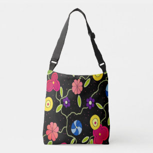Bolsa de cuerpo cruzado floral moderna