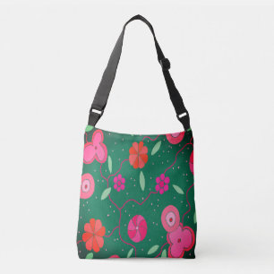 Bolsa de cuerpo cruzado floral moderna
