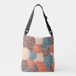 Bolsa de cuerpo cruzado floral retro
